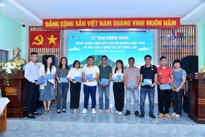 LỄ TRAO CHỨNG NHẬN KHÓA ĐÀO TẠO “MÔI GIỚI & ĐỊNH GIÁ BẤT ĐỘNG SẢN”